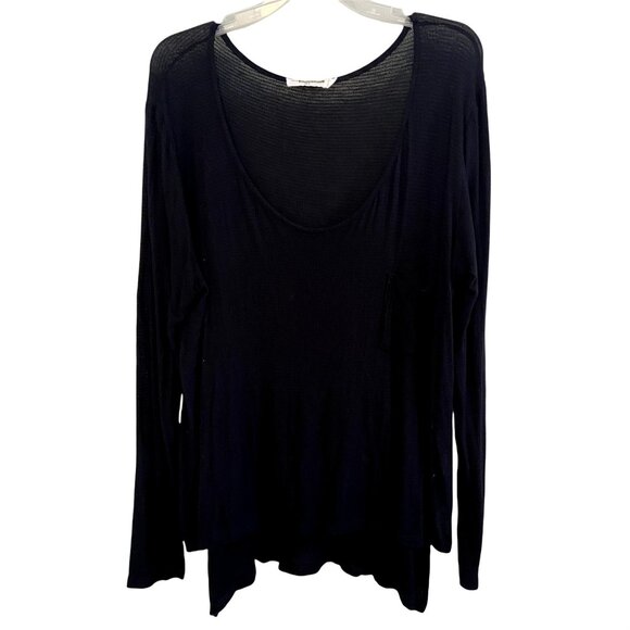 Anthropologie Pilcro & the Letterpress black waffle knit top size small - Picture 1 of 8